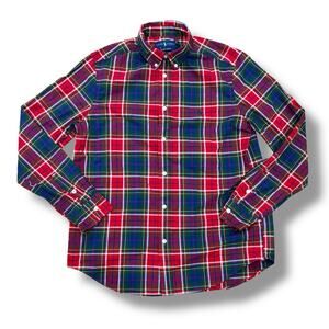 Polo Ralph Lauren Big Boys Size XL (18-20) Red Plaid Button Shirt Cotton Pony